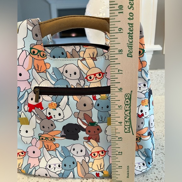 Colorful Bunny Rabbit Print Tote/ Lunch Tote - Picture 7 of 7